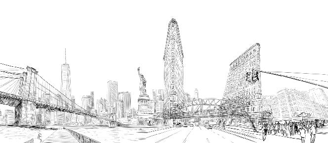 Architekturtapete New York