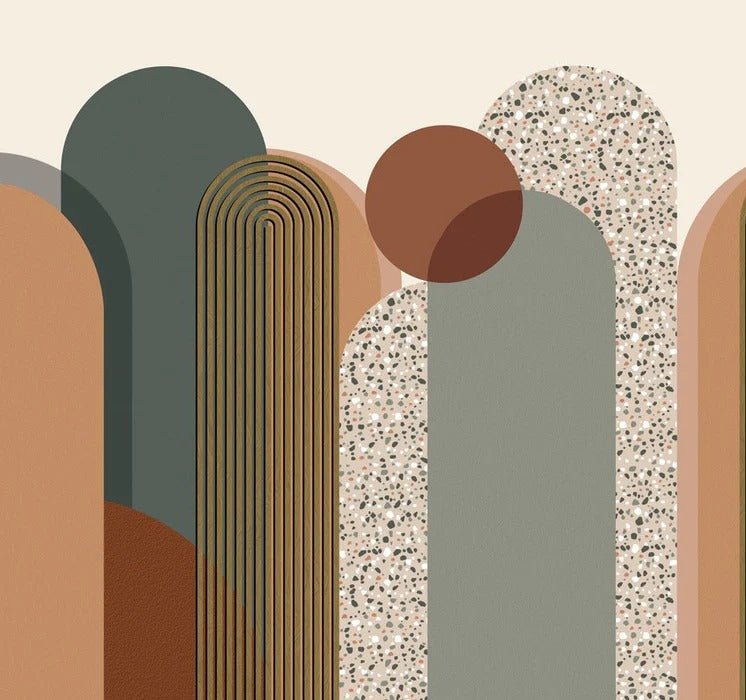 Tapete Büro Art Deco Grafik Trend