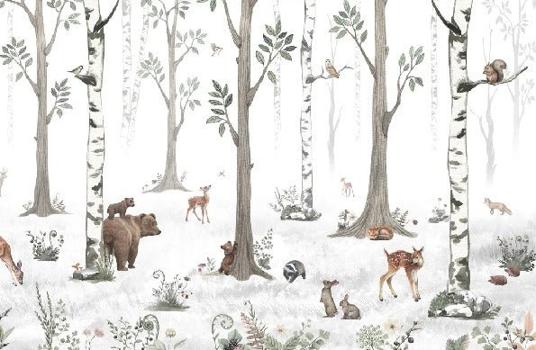 Tapete Tiere Frühling Wald