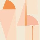 Tapete abstrakt geometrisch peach