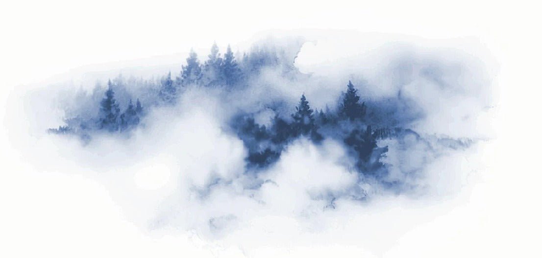 Tapete „Brume des Cimes“ blau