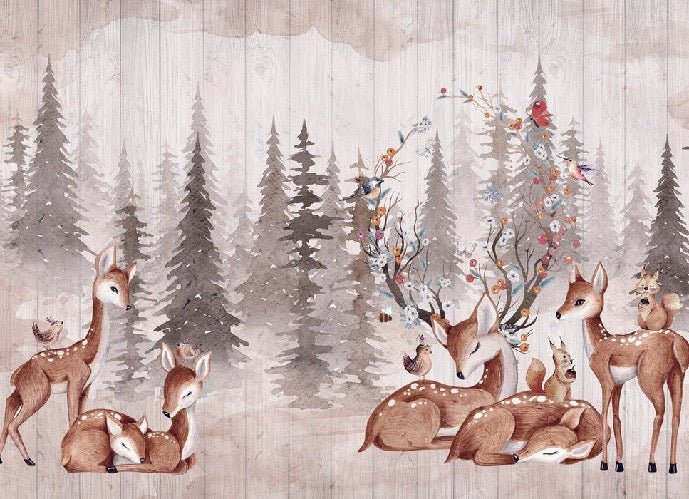 Tapete Kinderzimmer süße Rehe