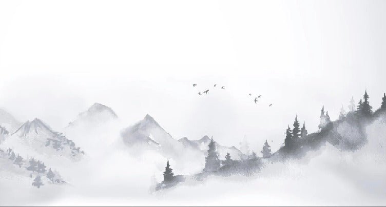 Zen-Tapete minimalistische Landschaft