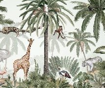 Papier peint enfant jungle paisible, XXL, tendance