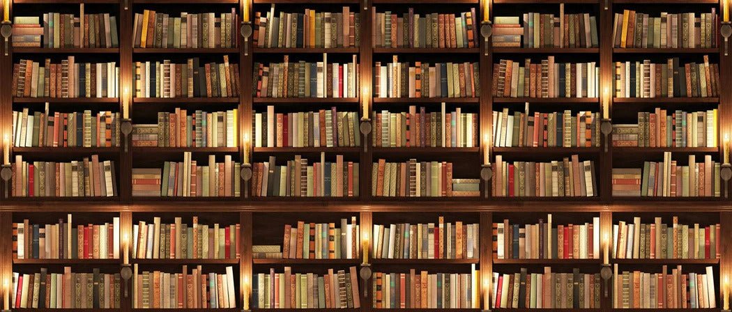 Trompe l'oeil Tapete Authentische Bibliothek