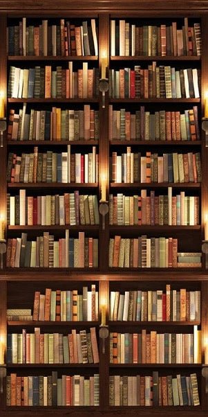 Trompe-l'œil-Tapete Authentische Bibliothek