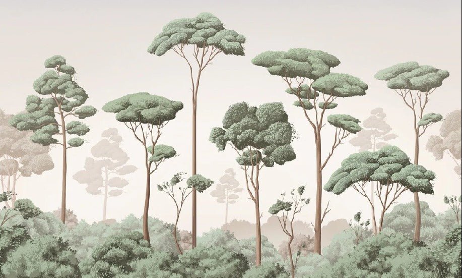 Tapete leichte Brise Kiefernwald