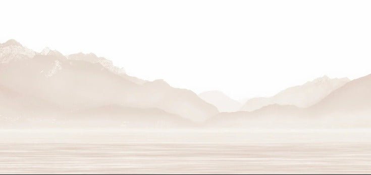 Tapete Annecy und sein friedlicher See Beige