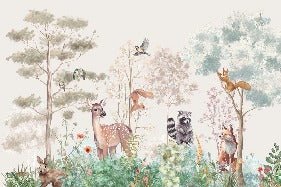 Tapete Kinderzimmer magische Natur beige