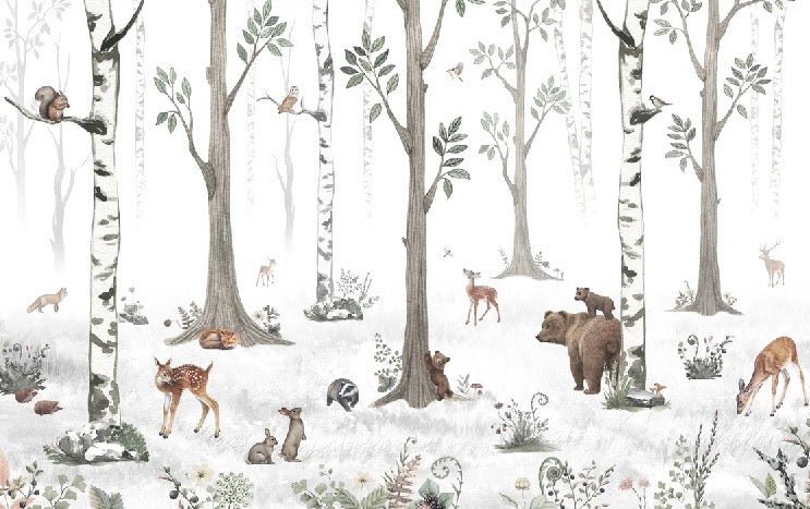 Tapete Tiere Frühling Wald