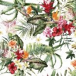 Tropische Tapete & Bunte Blumen