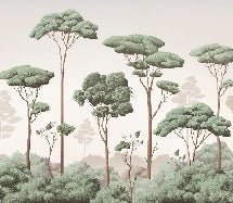 Tapete leichte Brise Kiefernwald