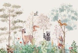 Tapete Kinderzimmer magische Natur beige