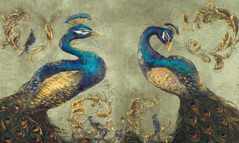 Tapete Vintage Pfau