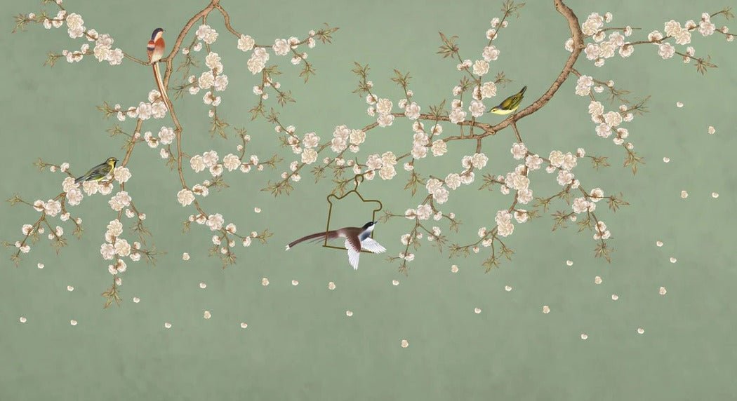 Zen Sakura Green Tapete