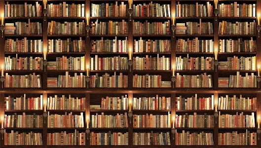 Trompe l'oeil Tapete Authentische Bibliothek