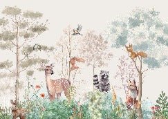 Tapete Kinderzimmer magische Natur beige