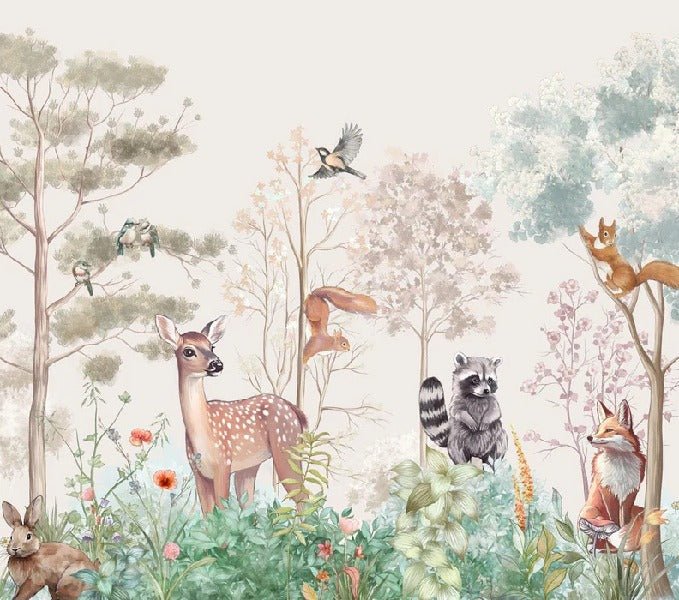 Tapete Kinderzimmer magische Natur beige