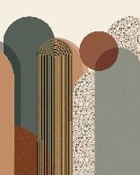 Trendige grafische Art-Déco-Tapete