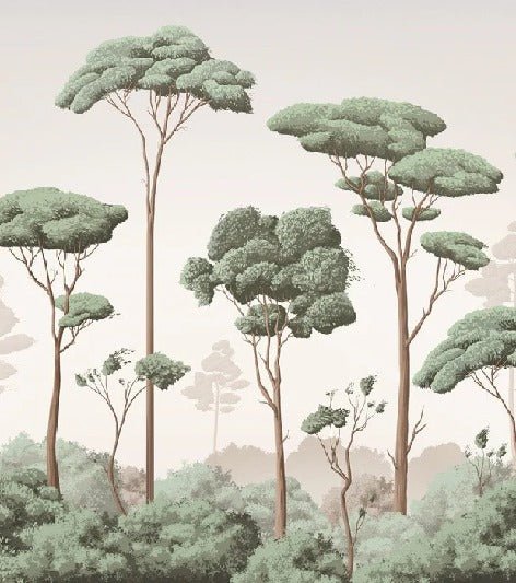 Tapete leichte Brise Kiefernwald