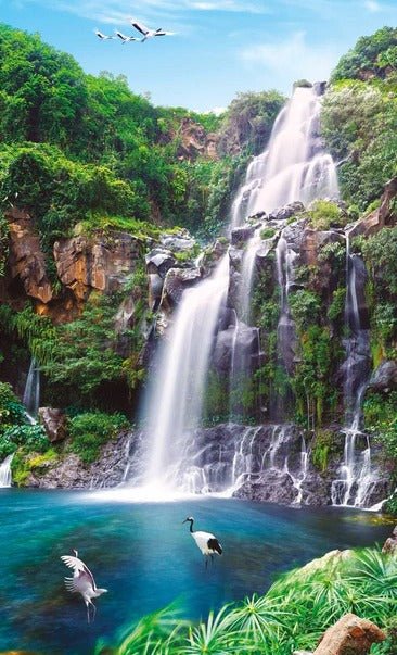 Tapete Wasserfall von La Réunion
