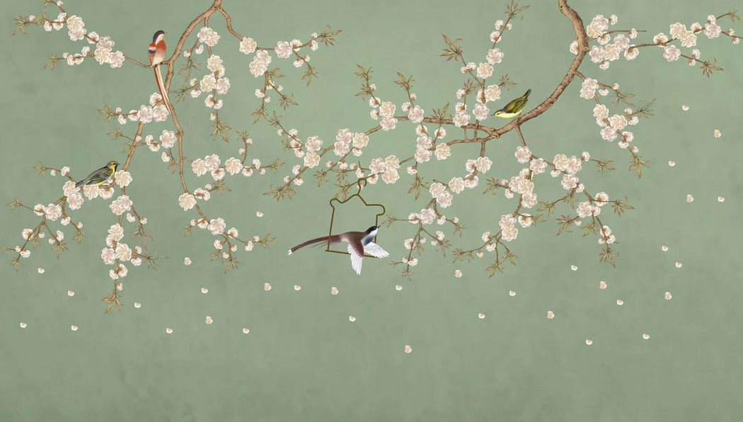 Zen Sakura Green Tapete