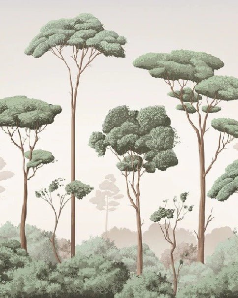 Tapete leichte Brise Kiefernwald