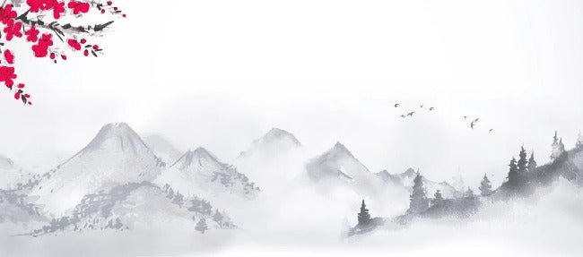 Zen-Tapete mit minimalistischer Landschaft