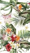 Tropische Tapete & Bunte Blumen