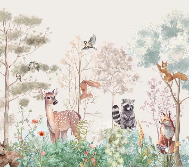 Tapete Kinderzimmer magische Natur beige