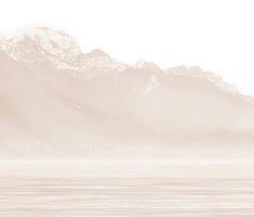Tapete Annecy und sein friedlicher See Beige