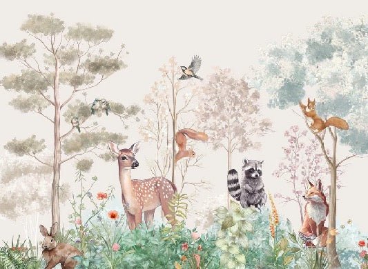 Tapete Kinderzimmer magische Natur beige