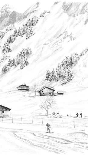 Tapete Clusaz ski fond montagne Confins