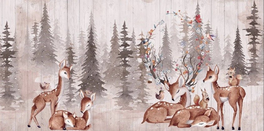 Tapete Kinderzimmer süße Rehe