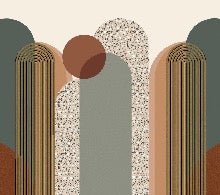 Tapete Art Deco Grafik Trend