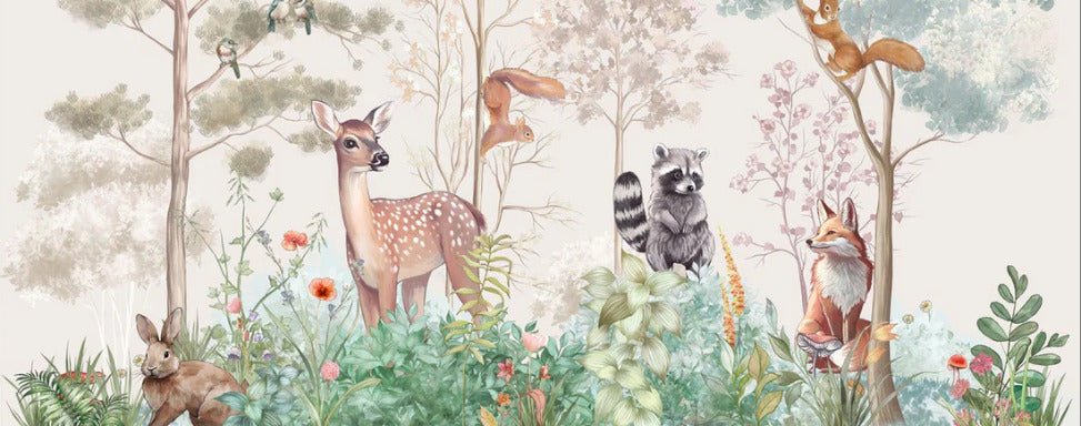 Tapete Kinderzimmer magische Natur beige