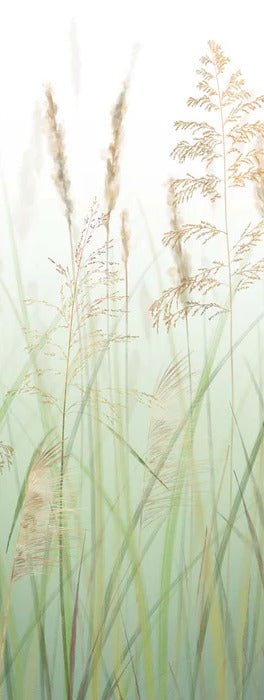 Tapete mit grünen Weizenblumen
