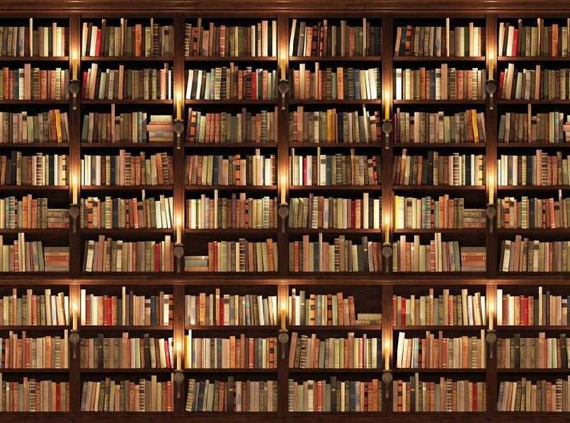 Trompe l'oeil Tapete Authentische Bibliothek