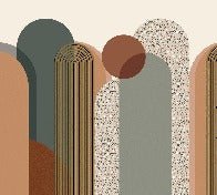 Tapete Büro Art Deco Grafik Trend