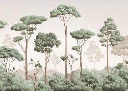 Tapete leichte Brise Kiefernwald