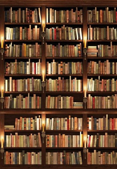 Trompe l'oeil Tapete Authentische Bibliothek