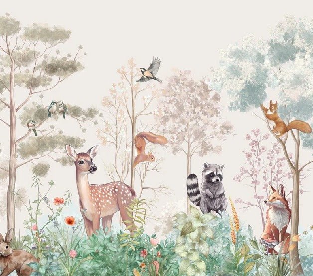 Tapete Kinderzimmer magische Natur beige