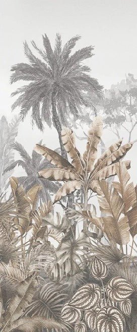 Wc-Tapete Trend Tropical Sepia