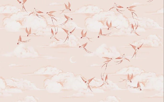 Tapete Kinderzimmer poetisch terracotta