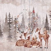 Kinderzimmertapete „Douces biches“ (Sanfte Rehe)