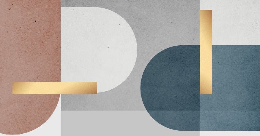 Grafische Zementtapete