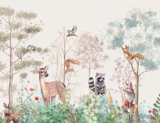 Tapete Kinderzimmer magische Natur beige