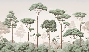 Tapete leichte Brise Kiefernwald