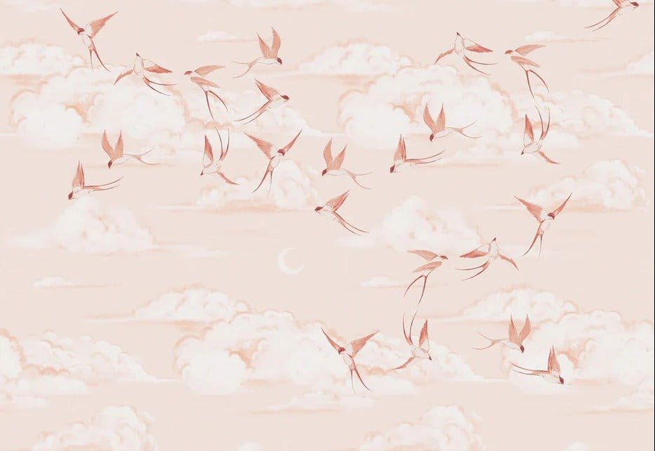 Tapete Kinderzimmer poetisch terracotta