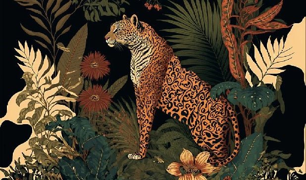 Papier peint exotique tigre, XXL, tendance